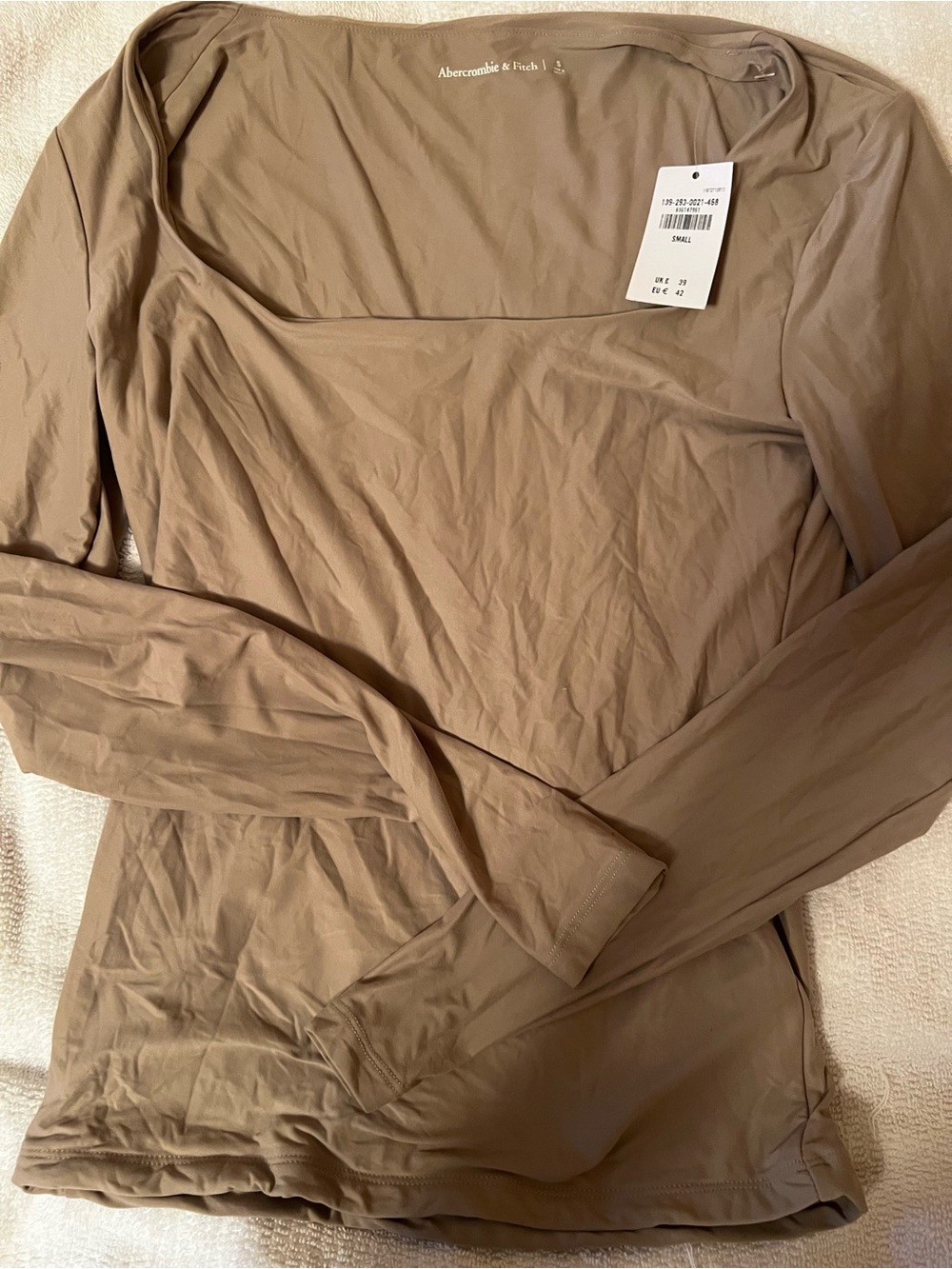 Abercrombie & Fitch Women’s Long-Sleeve Top in Taupe Brown